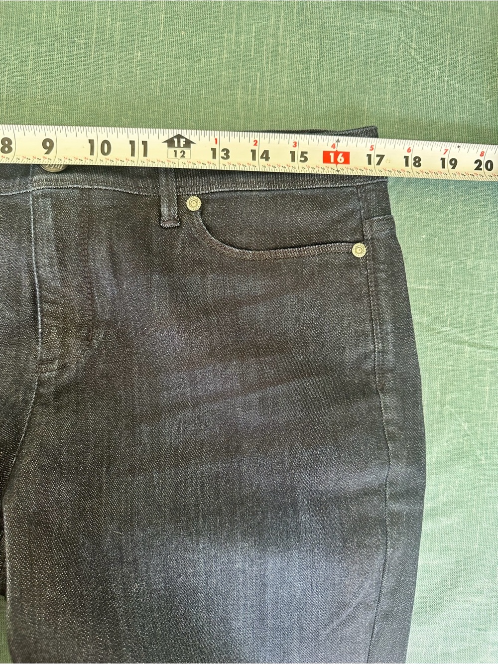 J.Jill Denim Authentic Fit Slim Leg Cropped Jeans Dark Wash 12P - Picture 5 of 7